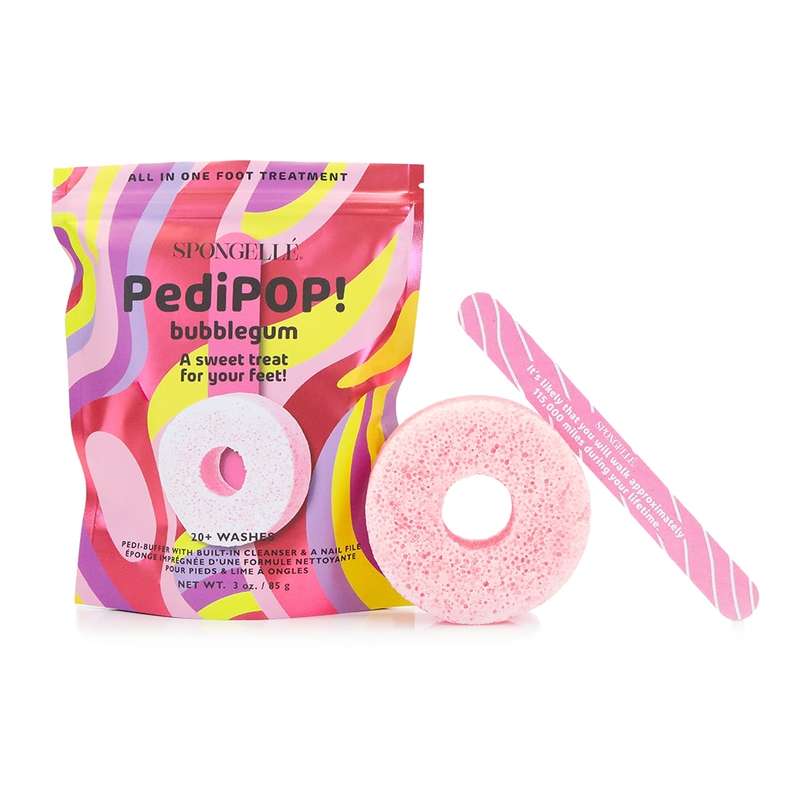 Spongellé Bubblegum | PediPOP! Pedi Buffer & Nail File Pedi Buffer Pink
