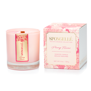 Spongellé Peony Flower | Private Reserve Candle Home Fragrance Antique White
