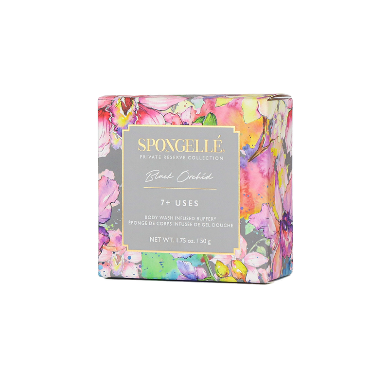 Spongellé Black Orchid | Spongette Body Wash Infused Buffer Gray