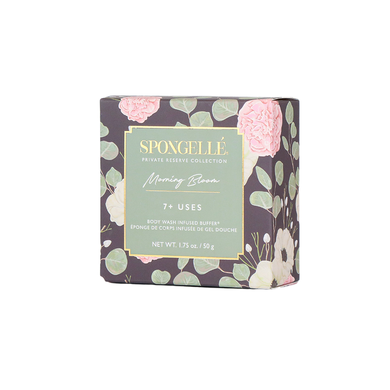 Spongellé Morning Bloom | Spongette Body Wash Infused Buffer Gray