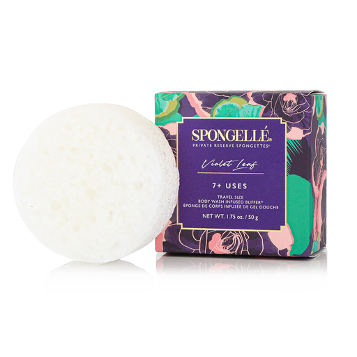 Spongellé Violet Leaf | Spongette Body Wash Infused Buffer Antique White
