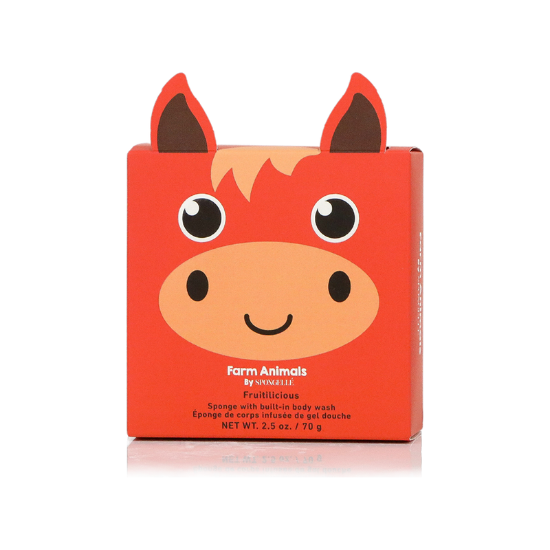 Spongellé Henry Horse | Farm Animals Body Wash Infused Buffer Tomato