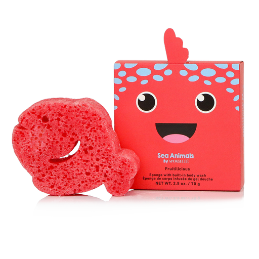 Spongellé Fiona Fish | Sea Animals Body Wash Infused Buffer White Smoke