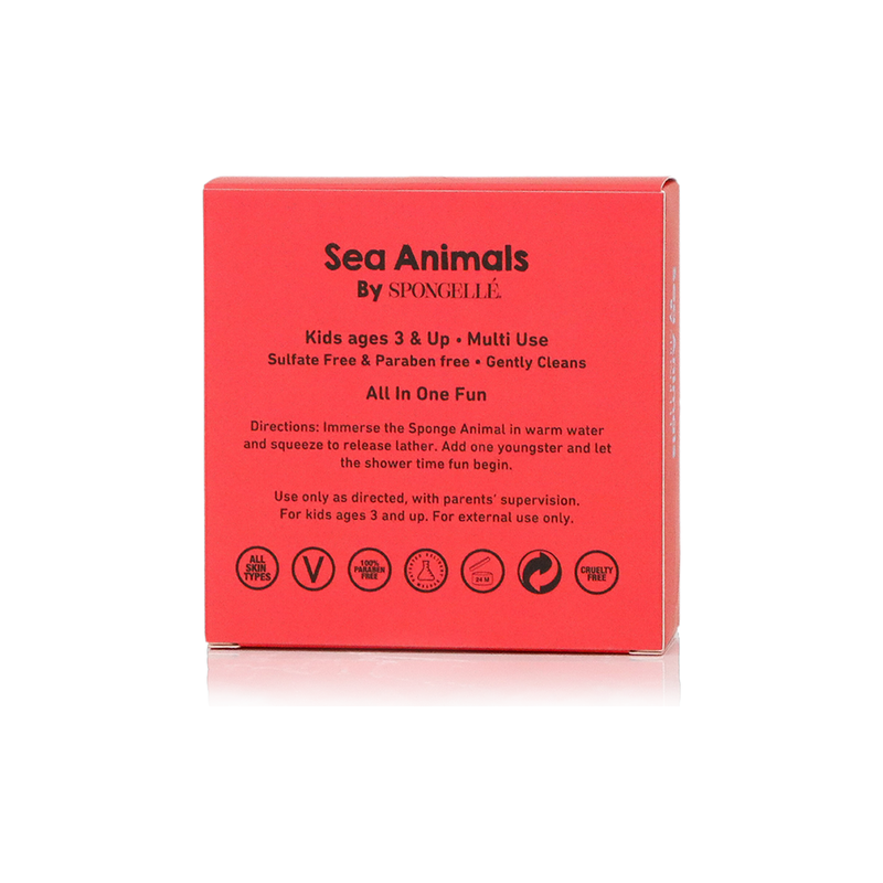 Spongellé Fiona Fish | Sea Animals Body Wash Infused Buffer Tomato