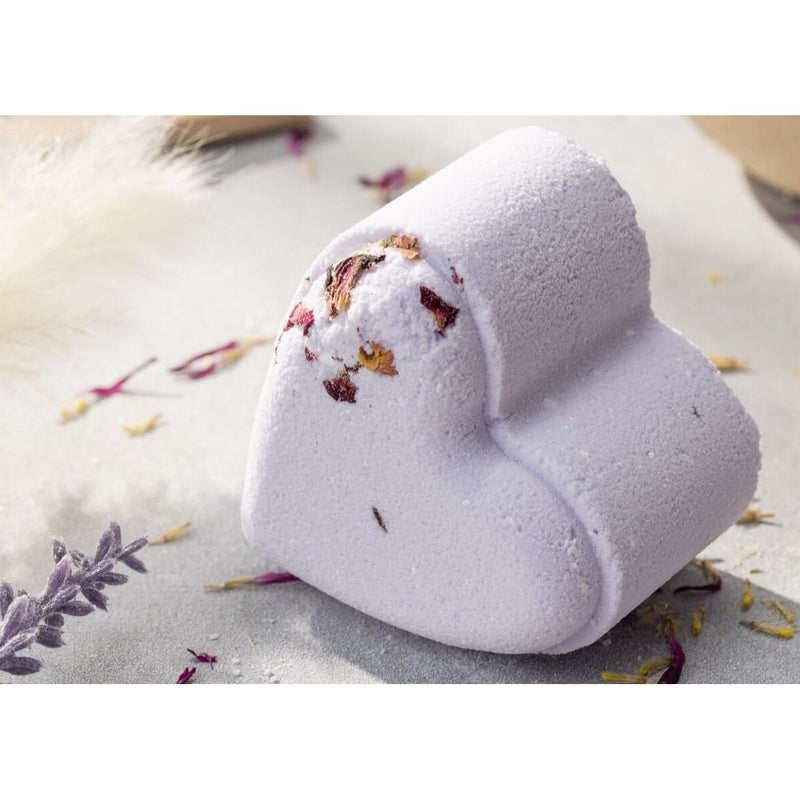 Lizush Set of 5 Heart Shaped Shower Steamers Package  - in a Gift Box - Can be personalized Unisex gift set Light Gray No,Yes