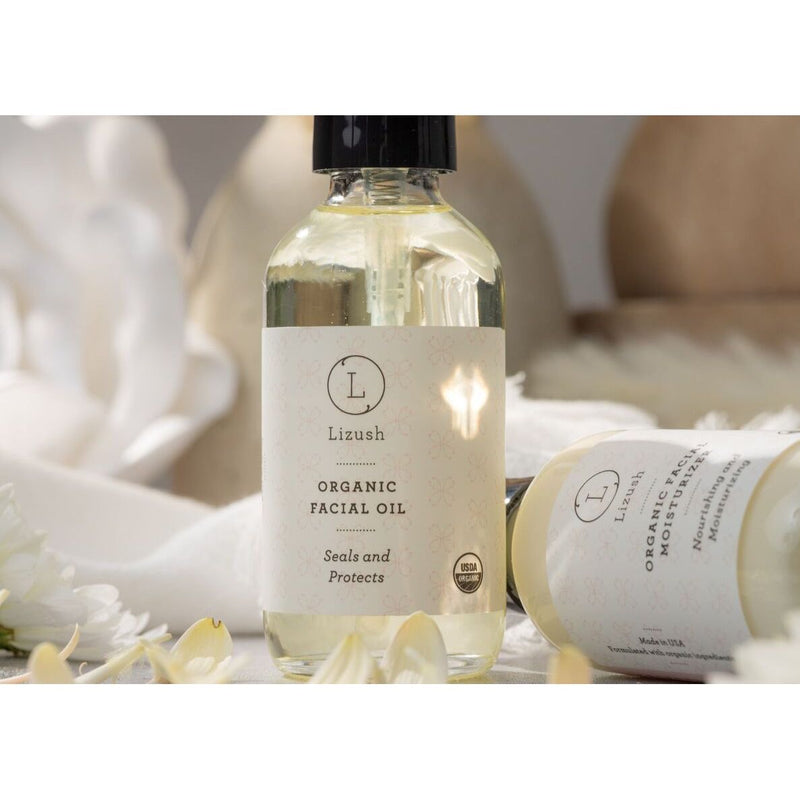 Lizush ORGANIC FACIAL OIL Seals and Protects Dark Gray