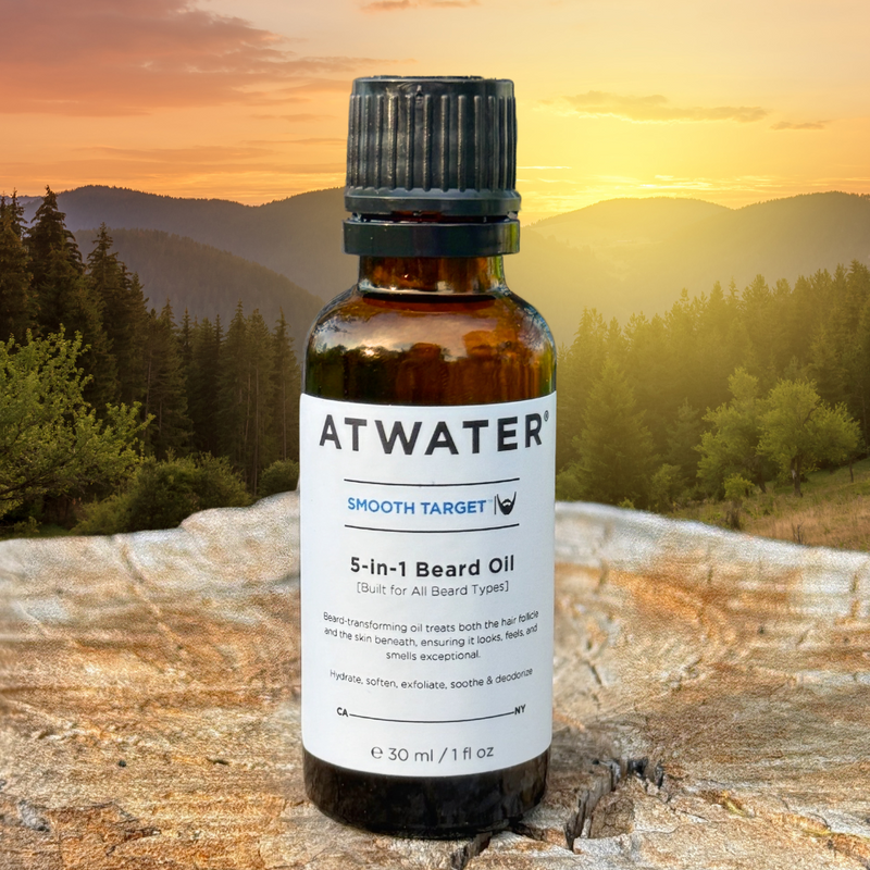 ATWATER Smooth Target 5-in-1 Beard Oil Shaving Navajo White 1 oz,2 oz,.34 oz