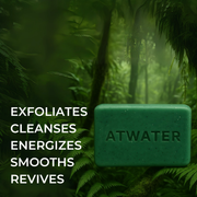 ATWATER Clean Impact Body Scrub and Cleansing Bar Bar Soap Black