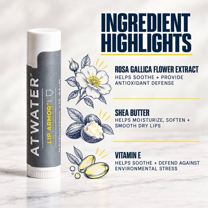 ATWATER Lip Armor Moisturizing Lip Balm 3-Pack Lip Balms Lavender