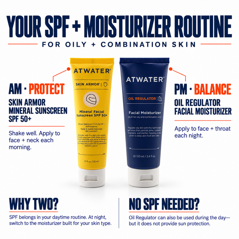 ATWATER Oil Regulator Facial Moisturizer Moisturizers White Smoke
