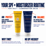 ATWATER Skin Armor Mineral Facial Sunscreen SPF50+ Sunscreen White Smoke Single,Two Pack - SAVE 20%