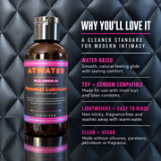 ATWATER Skin Armor SX Personal Lubricant Black 4oz,8oz