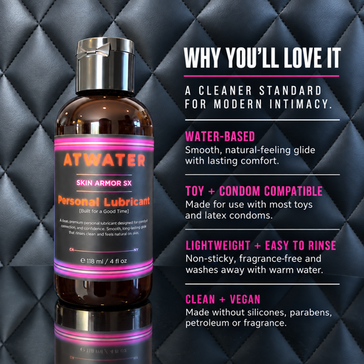 ATWATER Skin Armor SX Personal Lubricant Black 4oz,8oz