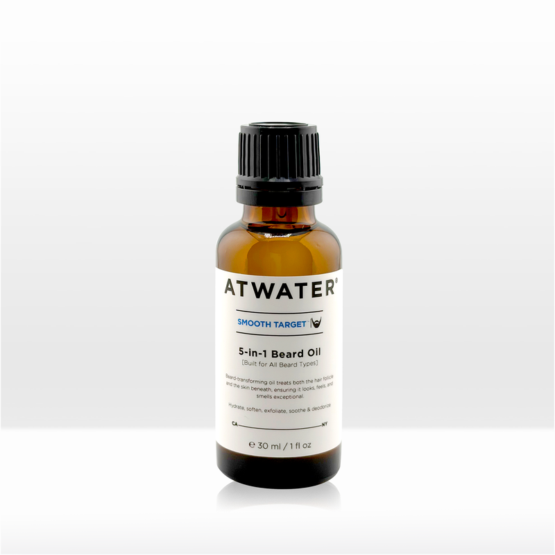 ATWATER Smooth Target 5-in-1 Beard Oil Shaving White Smoke 1 oz