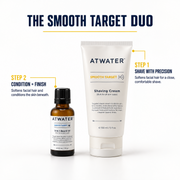 ATWATER Smooth Target 5-in-1 Beard Oil Shaving White Smoke 1 oz,2 oz,.34 oz
