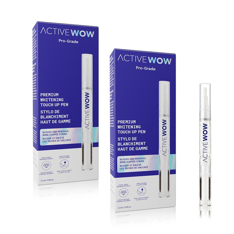 Active Wow Premium Teeth Whitening Pen AW Oral Care White Smoke 2-Pack