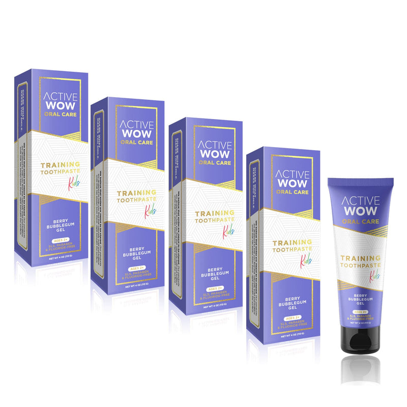Active Wow Kids Training Toothpaste AW Oral Care White Smoke 4-Pack