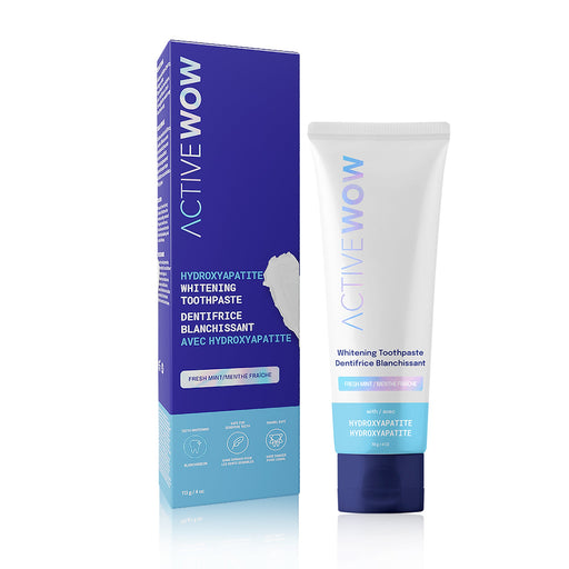 Active Wow Active Wow 24k White Hydroxyapatite Whitening Toothpaste - Fresh Mint AW Oral Care White Smoke 1-Pack,2-Pack,4-Pack