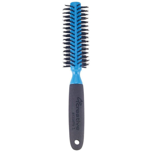 Creative Pro Hair Tools Azzurro Wood  Barrel Round Boar Bristle Hair Brush Hair Brush White Smoke Small (1.75")