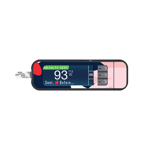 Peelz Abstract Flower Sticker for Bayer Contour Next Glucometer Peelz/Stickers White Smoke