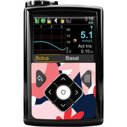 Peelz Abstract Flower Sticker for Medtronic MiniMed 770G & 780G Peelz/Stickers Black Whole System Peelz (front back + clip),Front Peelz