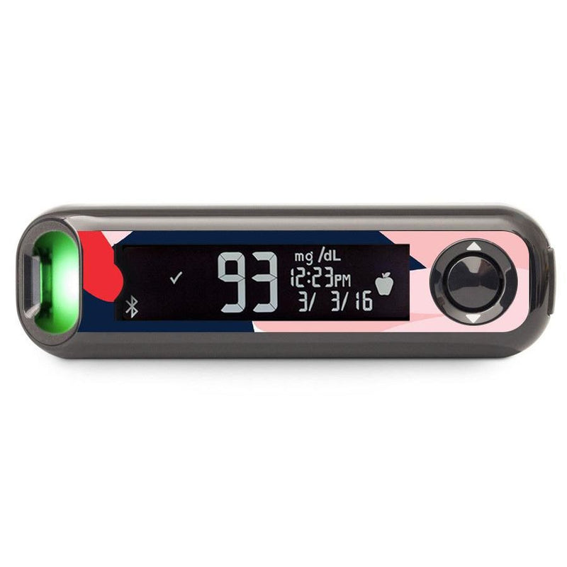 Peelz Abstract Flower for Bayer Contour© Next One Glucometer Peelz/Stickers Dark Slate Gray