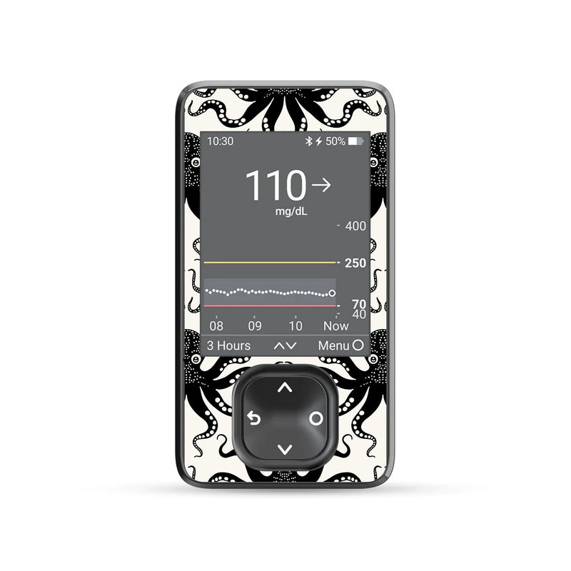 Peelz Abstract Octopus DEXCOM G7 and Stelo Touchscreen Receiver Peelz/Stickers Dim Gray