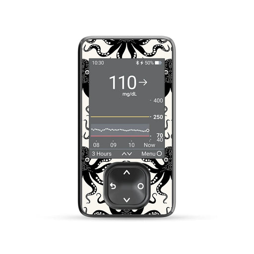 Peelz Abstract Octopus DEXCOM G7 and Stelo Touchscreen Receiver Peelz/Stickers Dim Gray