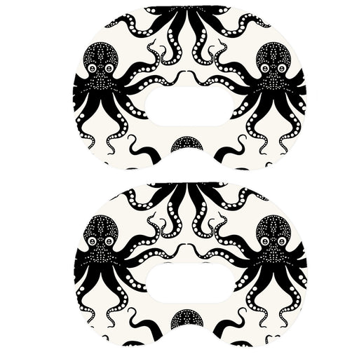 Peelz Abstract Octopus Medtronic Guardian Connect Patch Tape - Pump Peelz Patch Medical Tape White Smoke 12-Pack (Set of 12 Patches),4-Pack (Set of 4 Patches),1-Single (One Patch)