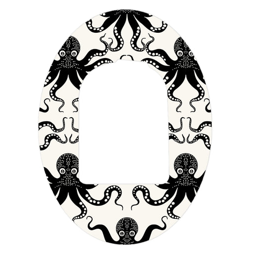 Peelz Abstract Octopus Pod Patch Tape - Pump Peelz Patch Medical Tape White Smoke 12-Pack (Set of 12 Patches),4-Pack (Set of 4 Patches),1-Single (One Patch)