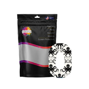 Peelz Abstract Octopus Dexcom G6 Patch Tape - Pump Peelz Patch Medical Tape White Smoke 12-Pack (Set of 12 Patches),4-Pack (Set of 4 Patches),1-Single (One Patch)