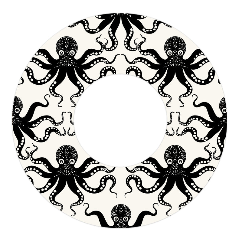 Peelz Abstract Octopus Freestyle Libre 2 Patch Tape - Pump Peelz Patch Medical Tape White Smoke 12-Pack Libre 2 (Set of 12 Patches),4-Pack Libre 2 (Set of 4 Patches)