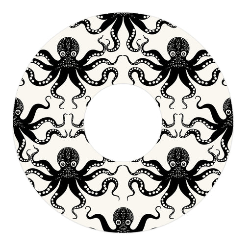 Peelz Abstract Octopus FreeStyle Libre 3 Plus & Lingo  Patch Tape - Pump Peelz Patch Medical Tape White Smoke 12-Pack (Set of 12 Patches),4-Pack (Set of 4 Patches)