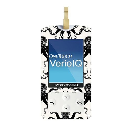 Peelz Abstract Octopus for OneTouch Verio IQ Glucometer Peelz/Stickers White Smoke