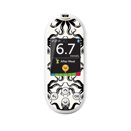 Peelz Abstract Octopus for OneTouch Verio Reflect Glucometer Peelz/Stickers White Smoke
