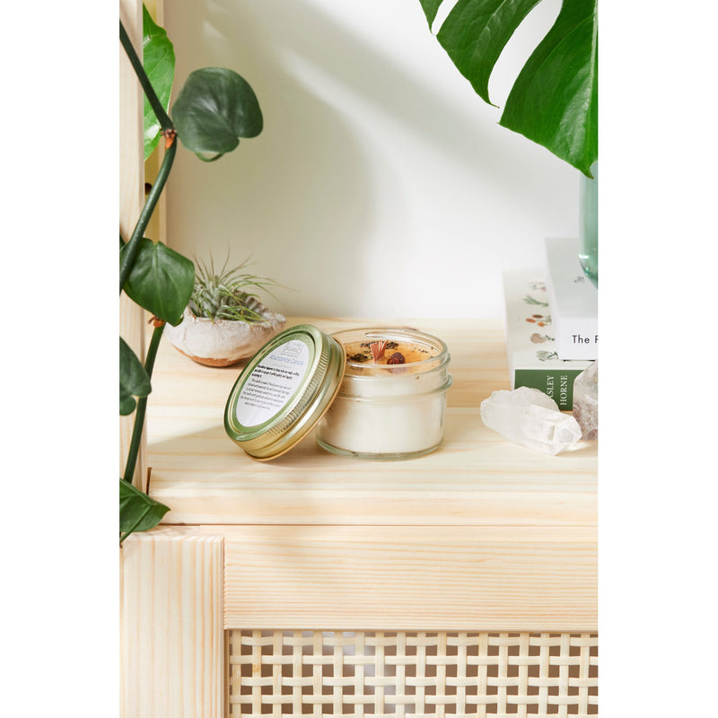 Butter Me Up Organics Abundance Candle / Ritual Candle / Intention Candle / Hand Poured Candle / Soy Wax Candle/ Butter Me Up Organics / Good Luck Candle / Money Metaphysical Light Gray One Abundance Candle,One Full Candle Set