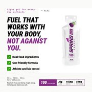 myspringenergy Acai Power Snack (Vegan) 100 Kcal - A Light Energy Gel For Daily Training Power Snack White Smoke 1 qty,20 pack