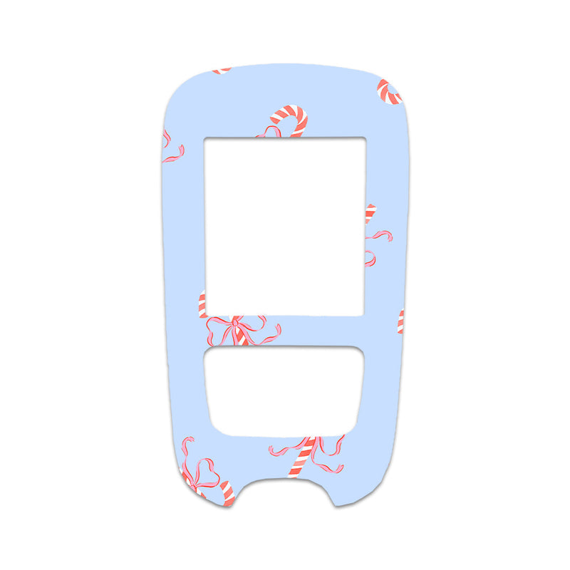 Peelz Candy Cane Lane Accu-Chek Guide Glucometer Sticker - Pump Peelz Peelz/Stickers White Smoke