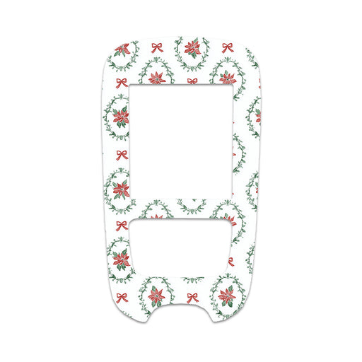 Peelz Poinsettia Parade Accu-Chek Guide Glucometer Sticker - Pump Peelz Peelz/Stickers White Smoke