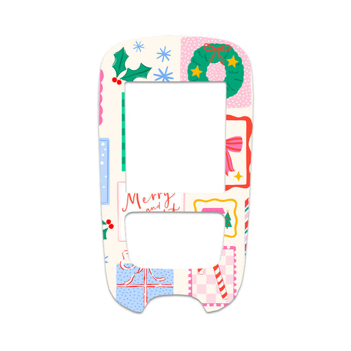Peelz Holiday Greetings Accu-Chek Guide Glucometer Sticker - Pump Peelz Peelz/Stickers White Smoke
