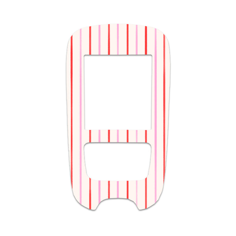 Peelz Peppermint Stripes Accu-Chek Guide Glucometer Sticker - Pump Peelz Peelz/Stickers White Smoke
