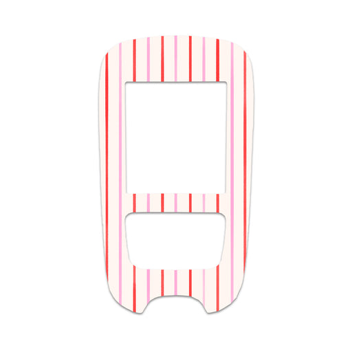 Peelz Peppermint Stripes Accu-Chek Guide Glucometer Sticker - Pump Peelz Peelz/Stickers White Smoke