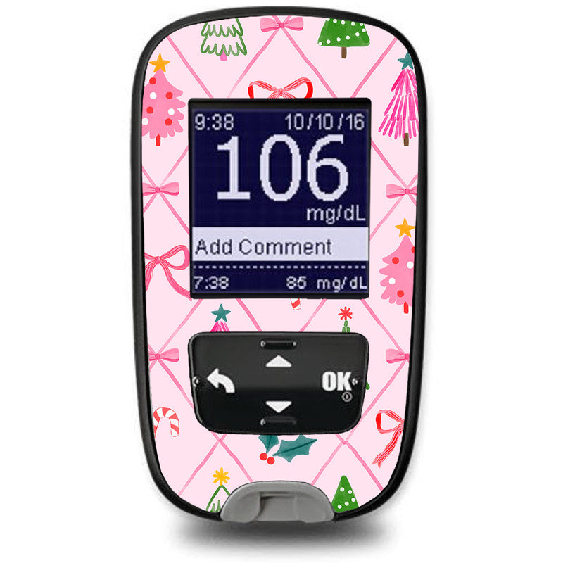 Peelz Coquette Christmas Accu-Chek Guide Glucometer Sticker - Pump Peelz Peelz/Stickers White Smoke