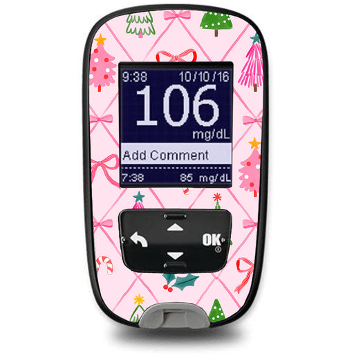 Peelz Coquette Christmas Accu-Chek Guide Glucometer Sticker - Pump Peelz Peelz/Stickers White Smoke