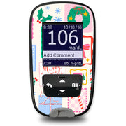 Peelz Holiday Greetings Accu-Chek Guide Glucometer Sticker - Pump Peelz Peelz/Stickers White Smoke