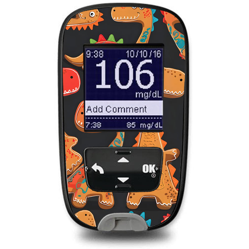 Peelz Jurassic Gingerbread Accu-Chek Guide Glucometer Sticker - Pump Peelz Peelz/Stickers White Smoke