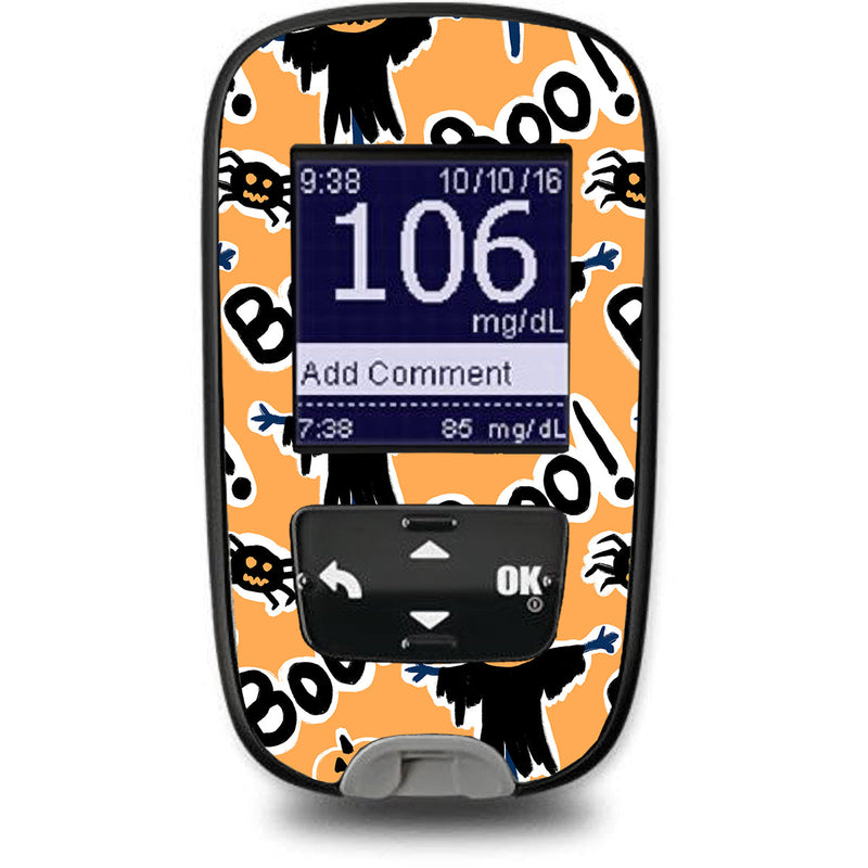 Peelz Pumpkin Boo Accu-Chek Guide Glucometer Sticker - Pump Peelz Peelz/Stickers White Smoke