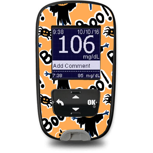 Peelz Pumpkin Boo Accu-Chek Guide Glucometer Sticker - Pump Peelz Peelz/Stickers White Smoke