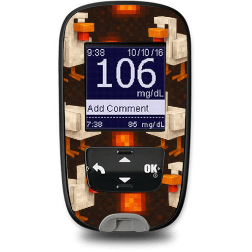 Peelz Inferno Chicken Accu-Chek Guide Glucometer Sticker - Pump Peelz Peelz/Stickers White Smoke