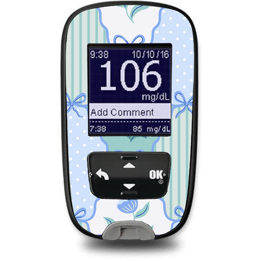 Peelz Cottage Bows Accu-Chek Guide Glucometer Sticker - Pump Peelz Peelz/Stickers White Smoke